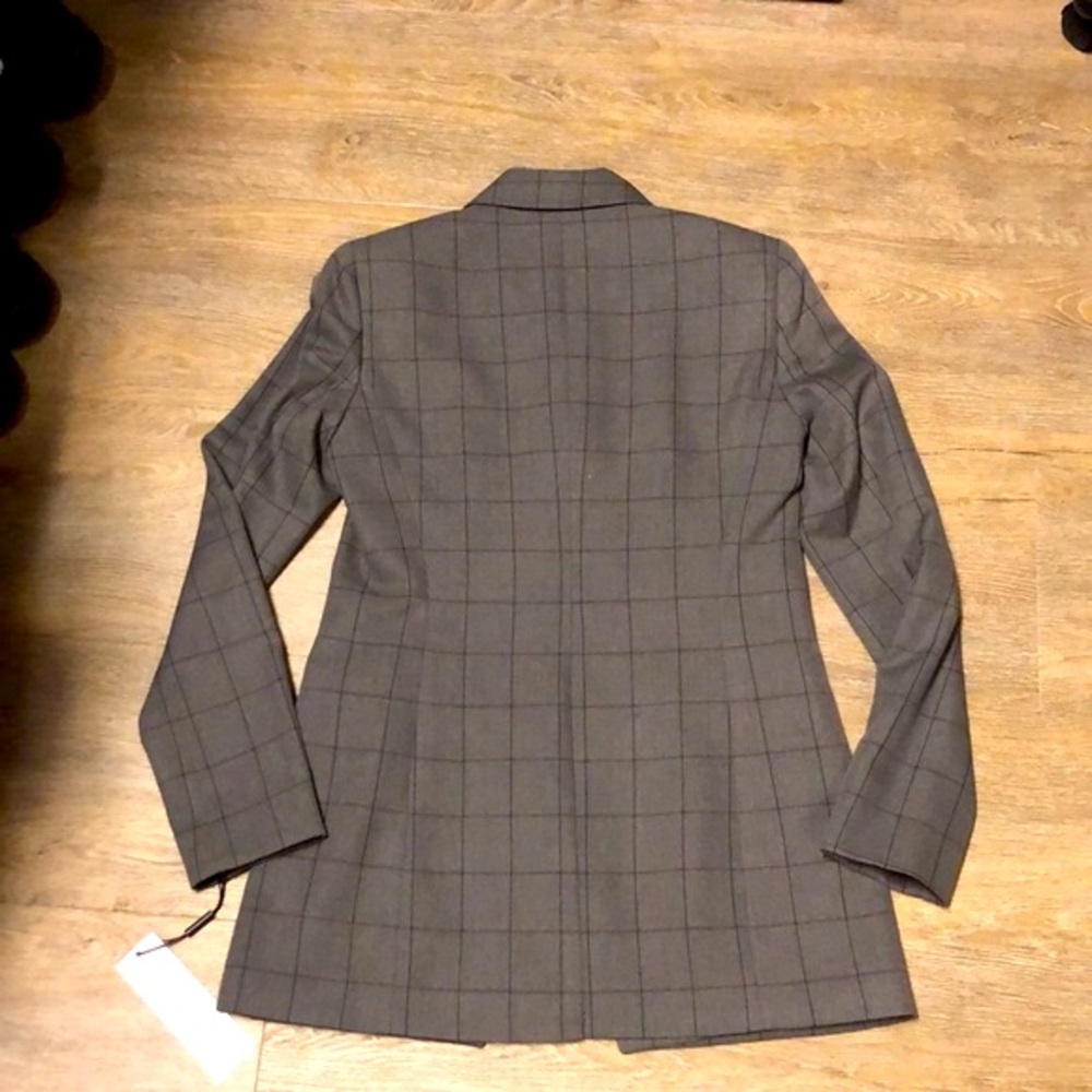 Brand🆕😍😍😍 CALVIN KLEIN One Button Windowpane Jacket - Picture 3 of 14
